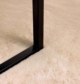 VidaXL Nep Konijnenbont Tapijt Beige Ø 120 cm Polyester