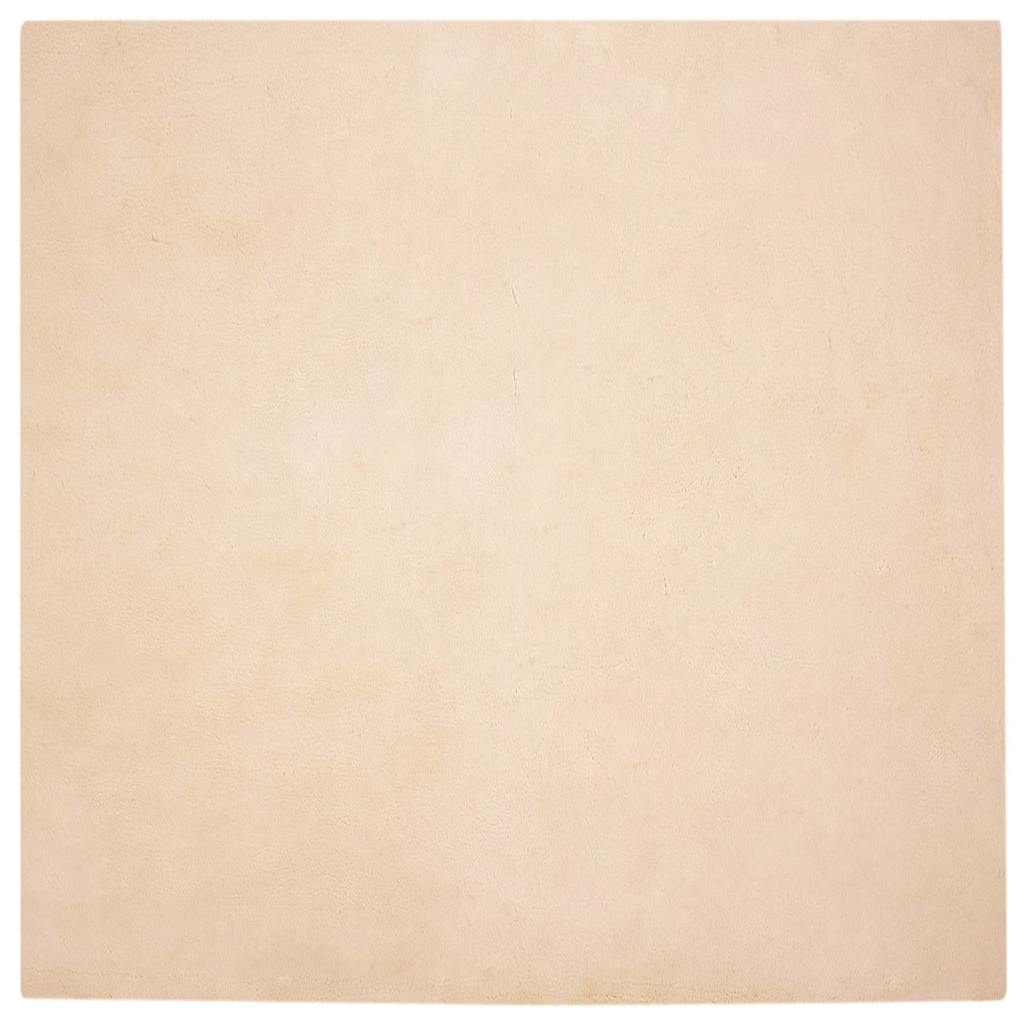 VidaXL Nep Konijnenbont Tapijt Beige 200 x 200 cm Polyester