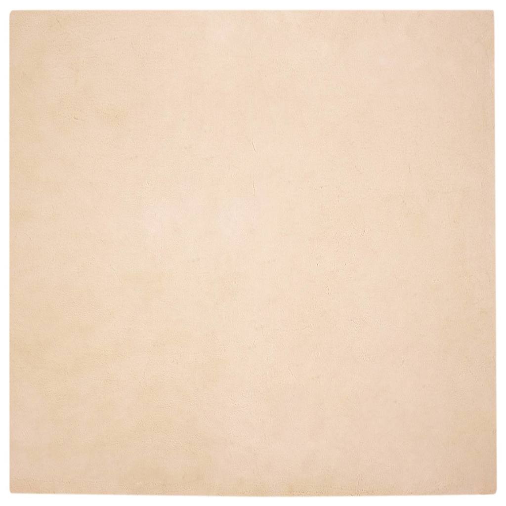 VidaXL Nep Konijnenbont Tapijt Beige 160 x 160 cm Polyester