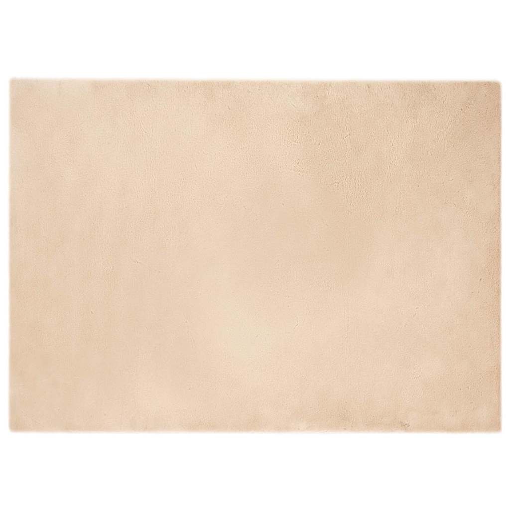 VidaXL Nep Konijnenbont Tapijt Beige 200 x 280 cm Polyester