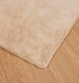 VidaXL Nep Konijnenbont Tapijt Beige 140 x 200 cm Polyester