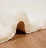 VidaXL Nep Konijnenbont Tapijt Wit 200 x 280 cm Polyester