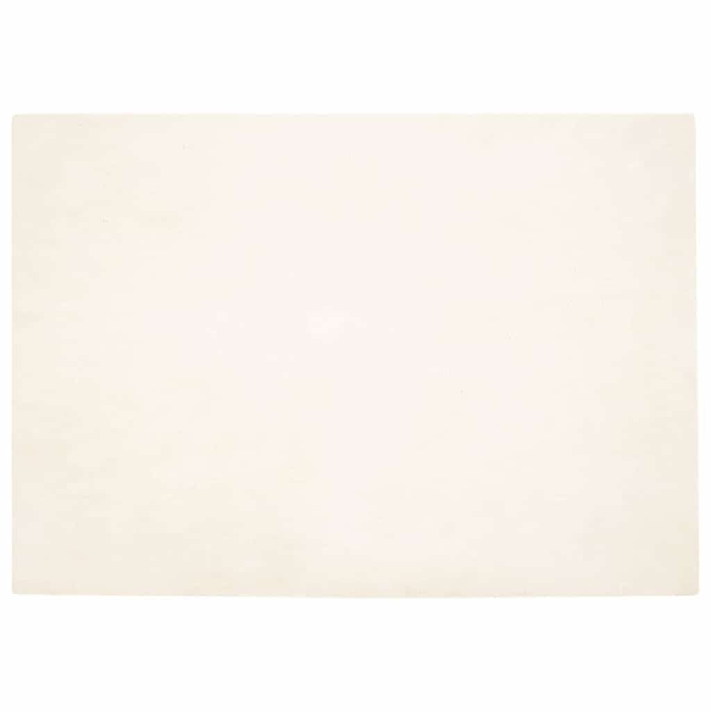 VidaXL Nep Konijnenbont Tapijt Wit 140 x 200 cm Polyester