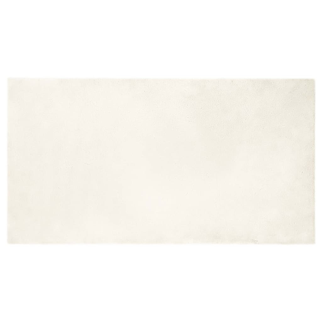 VidaXL Nep Konijnenbont Tapijt Wit 80 x 150 cm Polyester