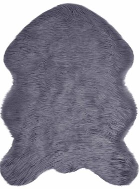 VidaXL Nepleer Schapenvacht Tapijt Antraciet 80 x 120 cm Polyester