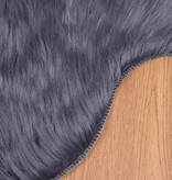 VidaXL Nepleer Schapenvacht Tapijt Antraciet 80 x 120 cm Polyester