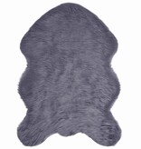VidaXL Nepleer Schapenvacht Tapijt Antraciet 60 x 90 cm Polyester