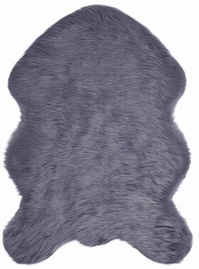 VidaXL Nepleer Schapenvacht Tapijt Antraciet 60 x 90 cm Polyester