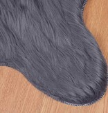 VidaXL Nepleer Schapenvacht Tapijt Antraciet 50 x 80 cm Polyester