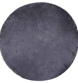 VidaXL Nepleer Schapenvacht Tapijt Antraciet 120 x 120 cm Polyester