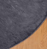 VidaXL Nepleer Schapenvacht Tapijt Antraciet 120 x 120 cm Polyester