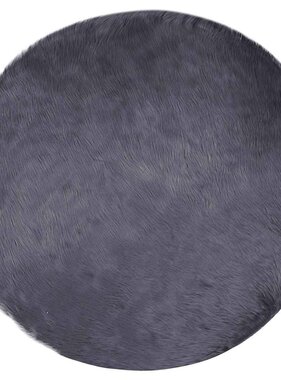 VidaXL Nepleer Schapenvacht Tapijt Antraciet 100 x 100 cm Polyester