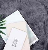 VidaXL Nepleer Schapenvacht Tapijt Antraciet 80 x 80 cm Polyester