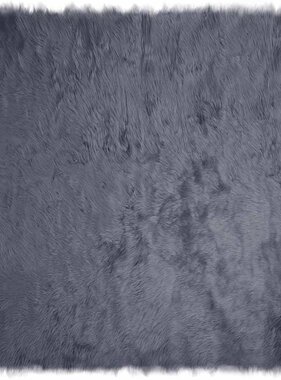 VidaXL Nepleer Schapenvacht Tapijt Antraciet 120 x 120 cm Polyester