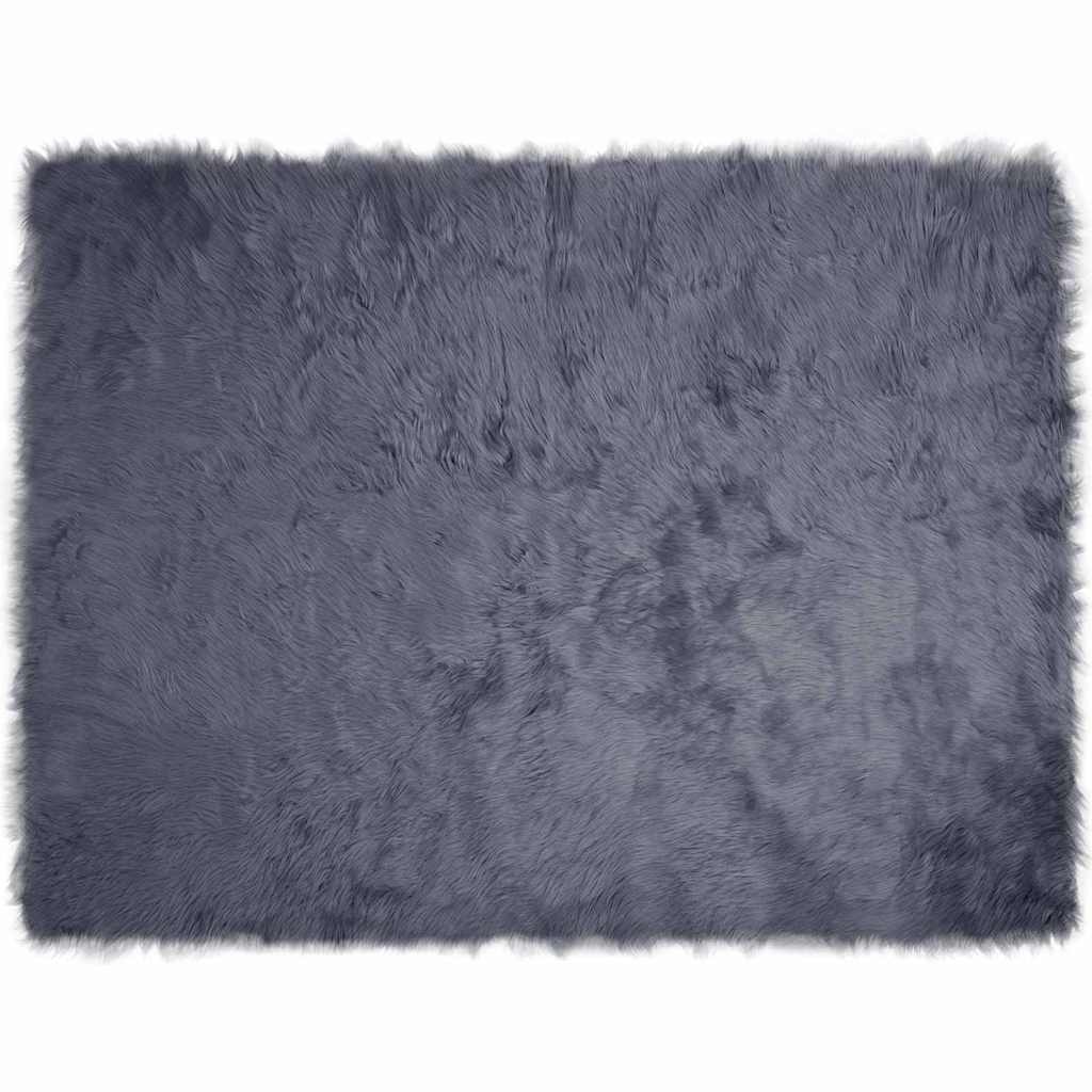 VidaXL Nepleer Schapenvacht Tapijt Antraciet 240 x 340 cm Polyester