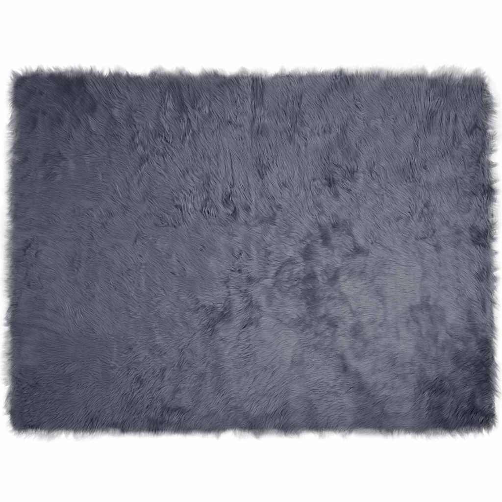 VidaXL Nepleer Schapenvacht Tapijt Antraciet 160 x 230 cm Polyester