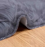 VidaXL Nepleer Schapenvacht Tapijt Antraciet 140 x 200 cm Polyester