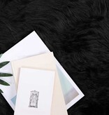 VidaXL Nepleer Schapenvacht Tapijt Zwart 160 x 160 cm Polyester