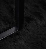VidaXL Nepleer Schapenvacht Tapijt Zwart 160 x 160 cm Polyester