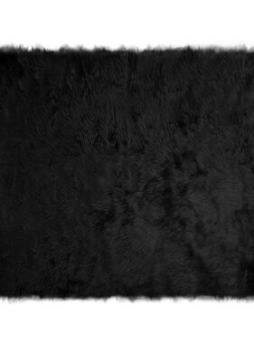 VidaXL Nepleer Schapenvacht Tapijt Zwart 240 x 340 cm Polyester