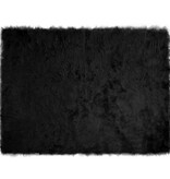 VidaXL Nepleer Schapenvacht Tapijt Zwart 230 x 160 cm Polyester