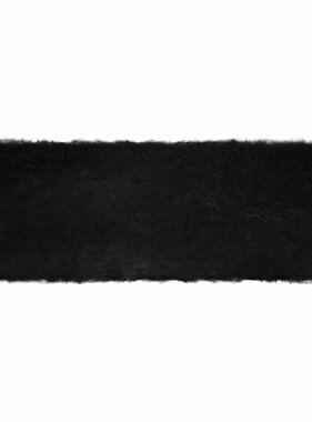VidaXL Nepleer Schapenvacht Tapijt Zwart 80 x 250 cm Polyester