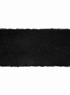 VidaXL Nepleer Schapenvacht Tapijt Zwart 80 x 200 cm Polyester