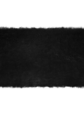 VidaXL Nepleer Schapenvacht Tapijt Zwart 60 x 110 cm Polyester
