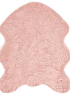 VidaXL Nepleer Schapenvacht Tapijt Roze 80 x 50 cm Polyester