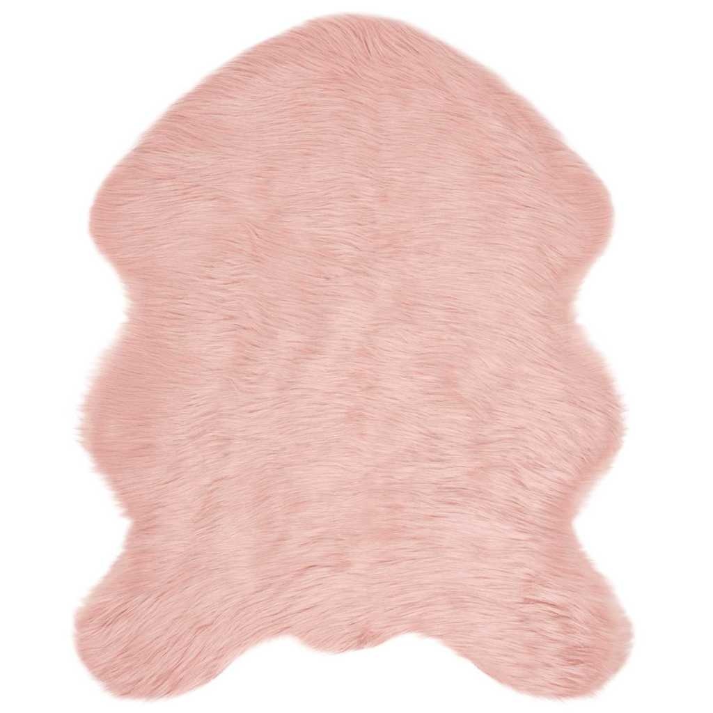 VidaXL Nepleer Schapenvacht Tapijt Roze 80 x 50 cm Polyester