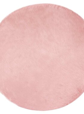 VidaXL Nepleer Schapenvacht Tapijt Roze 160 x 160 cm Polyester