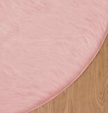 VidaXL Nepleer Schapenvacht Tapijt Roze 160 x 160 cm Polyester