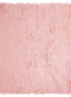 VidaXL Nepleer Schapenvacht Tapijt Roze 240 x 240 cm Polyester