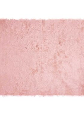 VidaXL Nepleer Schapenvacht Tapijt Roze 140 x 200 cm Polyester