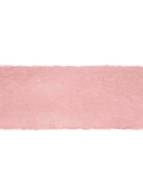 VidaXL Nepleer Schapenvacht Tapijt Roze 80 x 250 cm Polyester