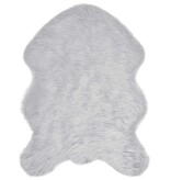 VidaXL Nepleer Schapenvacht Tapijt Grijs 80 x 118 cm Polyester