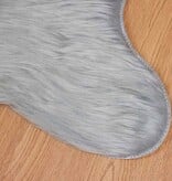 VidaXL Nepleer Schapenvacht Tapijt Grijs 80 x 118 cm Polyester