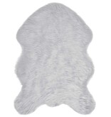 VidaXL Nepleer Schapenvacht Tapijt Grijs 60 x 90 cm Polyester