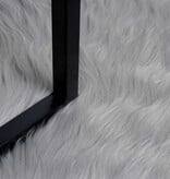 VidaXL Nepleer Schapenvacht Tapijt Grijs 60 x 90 cm Polyester