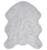 VidaXL Nepleer Schapenvacht Tapijt Grijs 50 x 80 cm Polyester