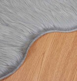 VidaXL Nepleer Schapenvacht Tapijt Grijs 50 x 80 cm Polyester