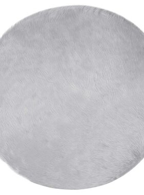 VidaXL Nepleer Schapenvacht Tapijt Grijs 100 x 100 cm Polyester