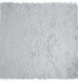 VidaXL Nepleer Schapenvacht Tapijt Grijs 240 x 240 cm Polyester