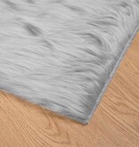 VidaXL Nepleer Schapenvacht Tapijt Grijs 240 x 340 cm Polyester