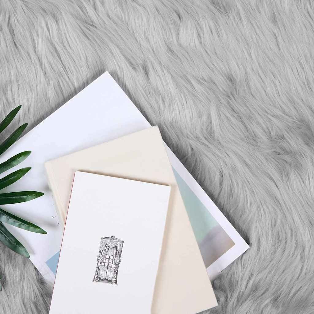 VidaXL Nepleer Schapenvacht Tapijt Grijs 160 x 230 cm Polyester