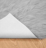 VidaXL Nepleer Schapenvacht Tapijt Grijs 160 x 230 cm Polyester