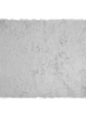 VidaXL Nepleer Schapenvacht Tapijt Grijs 140 x 200 cm Polyester