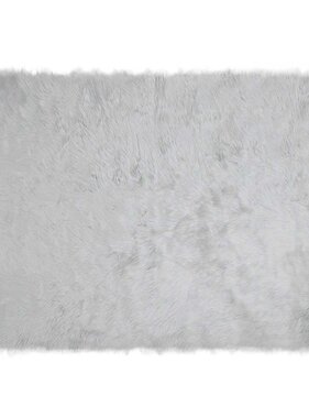 VidaXL Nepleer Schapenvacht Tapijt Grijs 120 x 170 cm Polyester