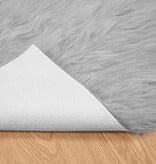 VidaXL Nepleer Schapenvacht Tapijt Grijs 120 x 170 cm Polyester
