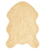 VidaXL Nepleer Schapenvacht Tapijt Crème 60 x 90 cm Polyester